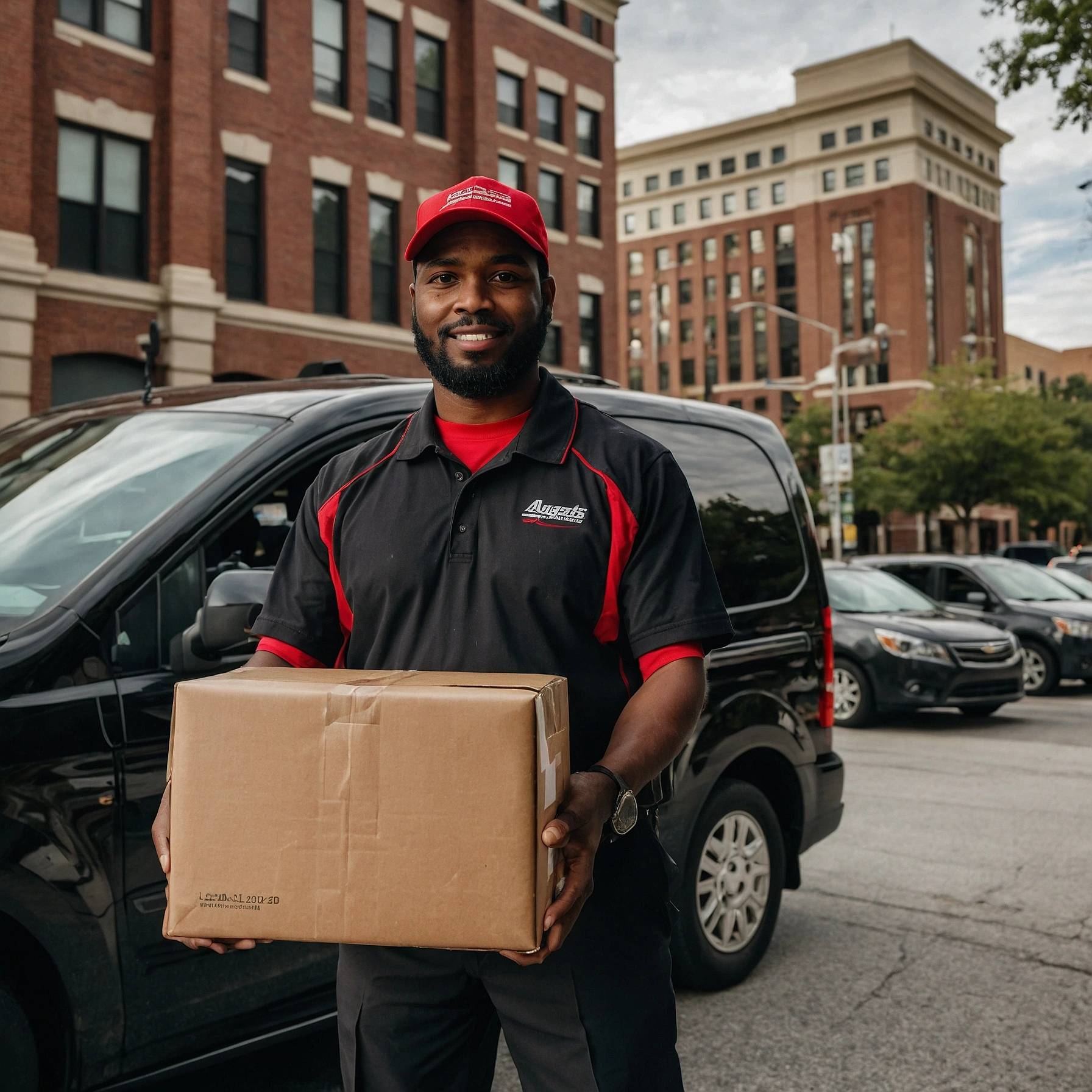 Bearcat Express local courier delivering packages in Augusta GA with knowledge of city streets and traffic patterns