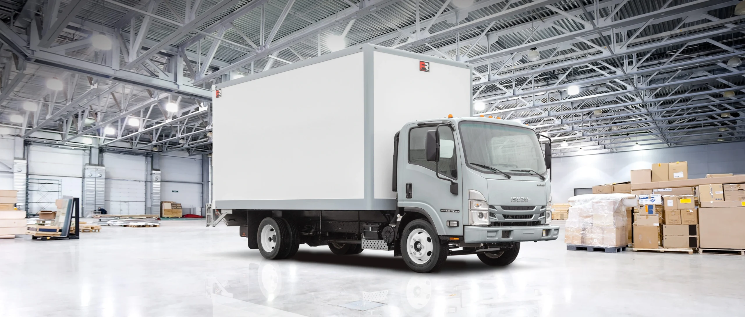 What is a box truck: medium-sized cargo vehicle used for retail and delivery services