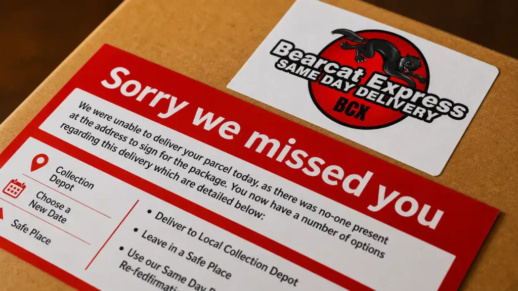 courier delivery attempt failed