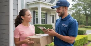 what does delivered to local courier mean